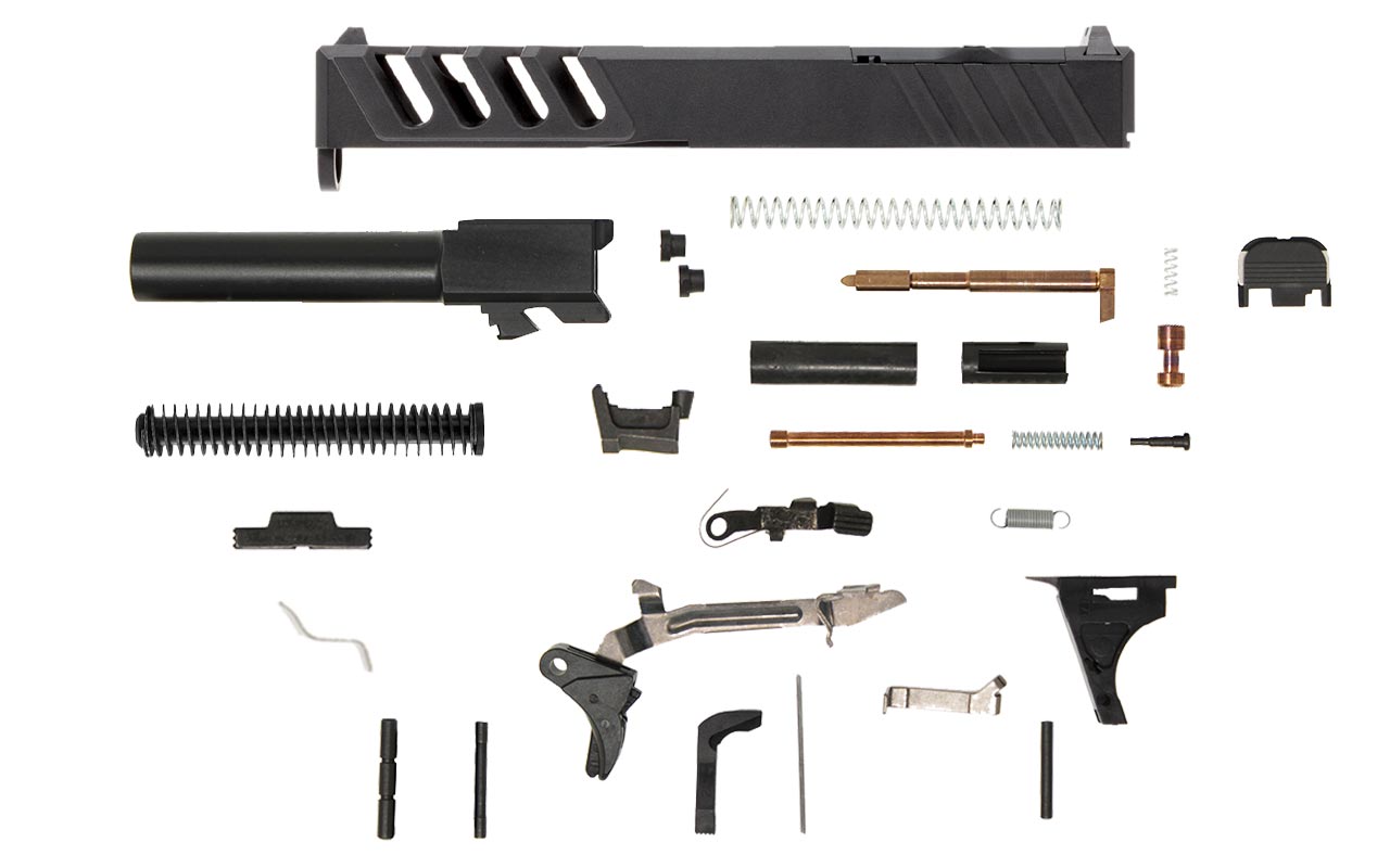 JE MAKO Glock® 19 Compatible Pistol Build Kit w/ Black or Stainless Barrel
